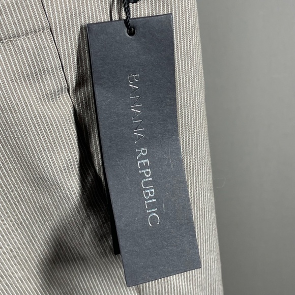 NEW Banana Republic Pants Womens 8 brown pin stripe sloan flare preppy classic - Picture 6 of 12